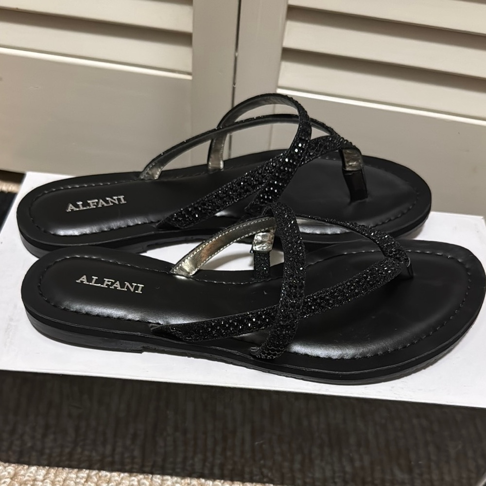 Alfani Black Sparkly Sandals
